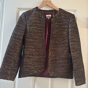 Aritzia WILFRED NWOT Pirouette Metallic Copper Jacket, Blazer, Sparkle